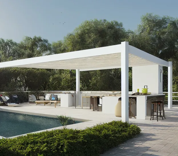 Construction d'une cuisine d'été à Montfort l’Amaury, proche de Trappes, Yvelines (78) - Ile de France par l'entreprise du Bâtiment Mimmo