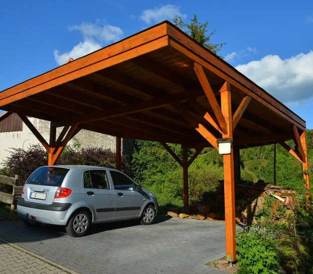 Construction de carport - abri de voiture à Montfort l’Amaury, proche de Trappes, Yvelines (78)